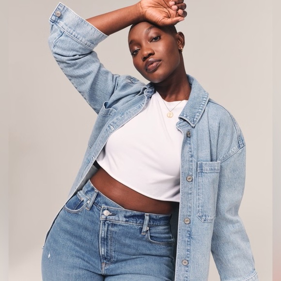 NWT A&F Curve Love Ultra High Rise 90s Straight Medium W.Criss-Cross Waist sz 0 - Picture 9 of 12